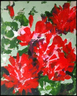 Red Flowers II - - Painting By -