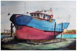Boat Repair - - Painting By -