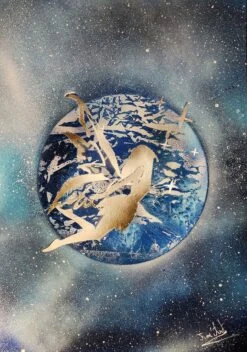 La Fée Et La Planète Spray Paint - - Painting By -