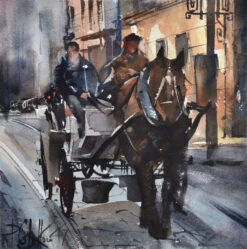 In Search Of Hay - - Painting By -