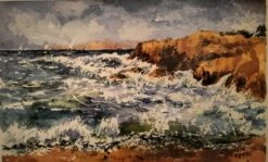 Gros Temps Sur La Cote Varoise - - Painting By -