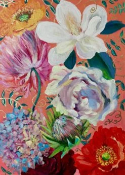 Dance Of Flowers - - Painting By -