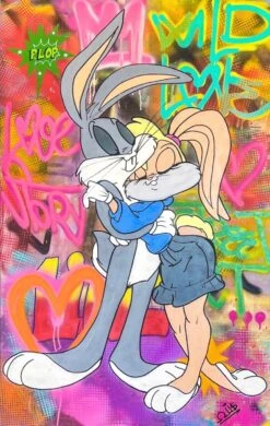 Bunny Love - - Painting By -