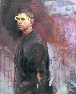 Autoportrait Au Cercle Jaune - - Painting By -