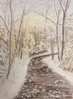 Première Neige, Leipzig - - Painting By -