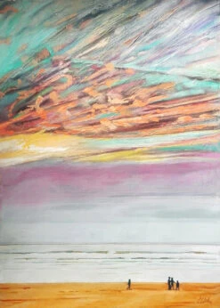 La Passeggiata Sulla Spiaggia Della Feniglia Maremma Toscana - - Painting By -