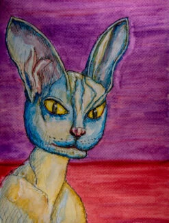 Sphynx - Cat - - Painting By -