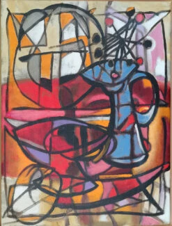 Stillleben Mit Kreuz, Schale, Krug - - Painting By -