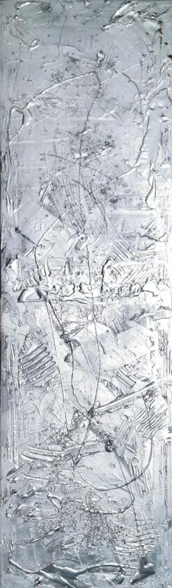 Abstract Argenté - - Painting By -