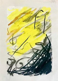 Studio Dei Segni Parte Giallo - - Painting By -