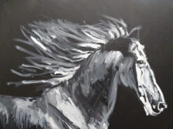 Cheval Dans La Nuit - - Painting By -