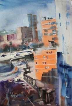 "VIEW FROM THE WINDOW" - - Painting By -