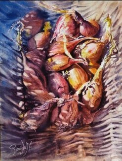 Les échalotes - - Painting By -
