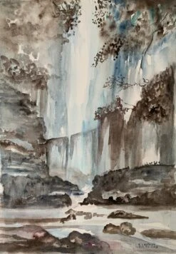 Cascade 1 - - Painting By -