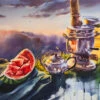 Sunset Tea On Lighthouse Mountain. Dagestan - - Painting By - 1 Sunset Tea On Lighthouse Mountain. Dagestan - - Painting By - -Cheap Paint Store 16553128 lighthouse mountain web