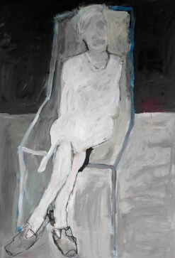 Sitzende Frau Auf Einem Stuhl - - Painting By -