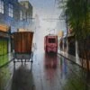 After Rainy Day In A City - - Painting By - -Cheap Paint Store 16605643 rainy day of kolkata size 9 x 11 5 medium trasparent water colour on acid free paper