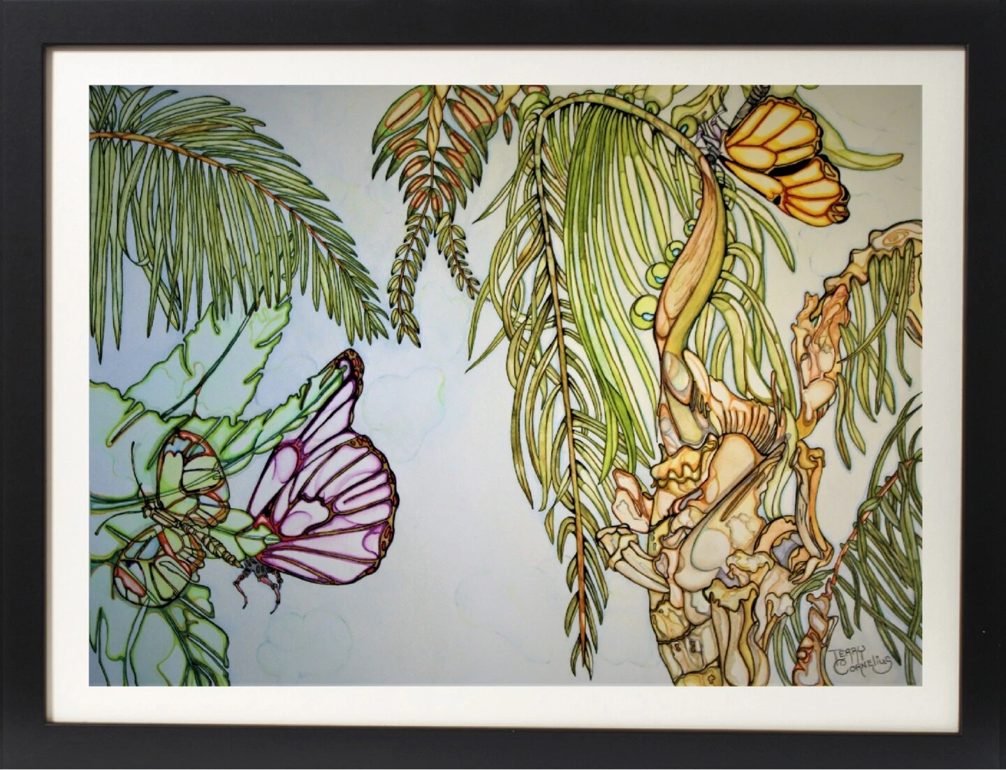 GLASS WING BUTTERFLY - - Painting By - 3 GLASS WING BUTTERFLY - - Painting By -