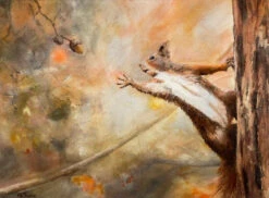 Ecureuil - - Painting By -