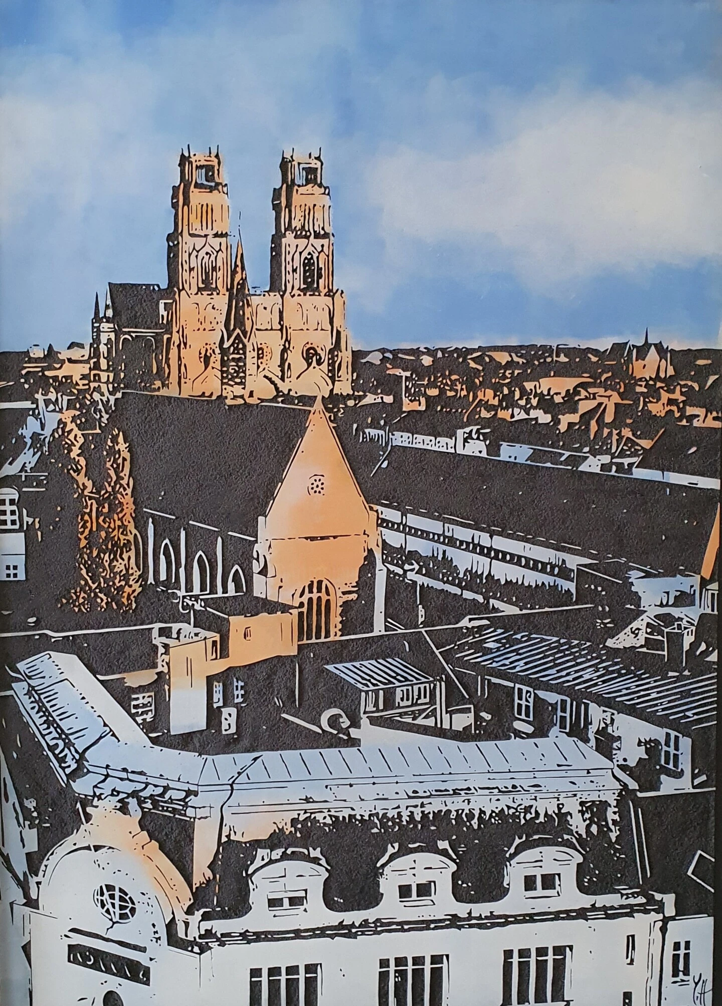 "Canopées De Pierre" " Vue Depuis La Grande Roue" - - Sculpture By - 3 "Canopées De Pierre" " Vue Depuis La Grande Roue" - - Sculpture By -