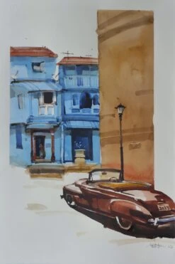 Parked In A Bygone Era 5 - - Painting By -
