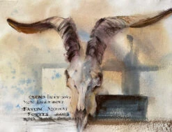 Study With A Goat's Head - - Painting By -