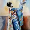 Danzatrice Di Kyo Odori - - Painting By -
