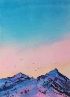 Summit To The Sky 2 - - Painting By -