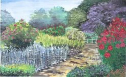 European Garden - - Painting By -