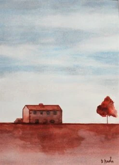 La Maison Et Son Arbre - - Painting By -