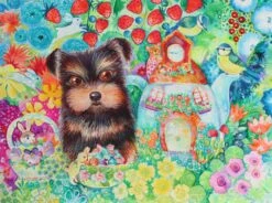 Bebe Yorkie - - Painting By -