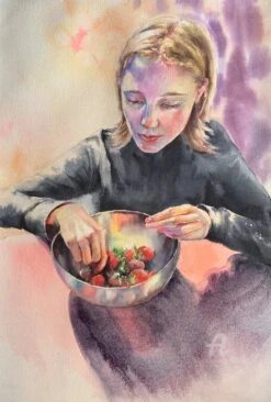 Strawberry Season - - Painting By -