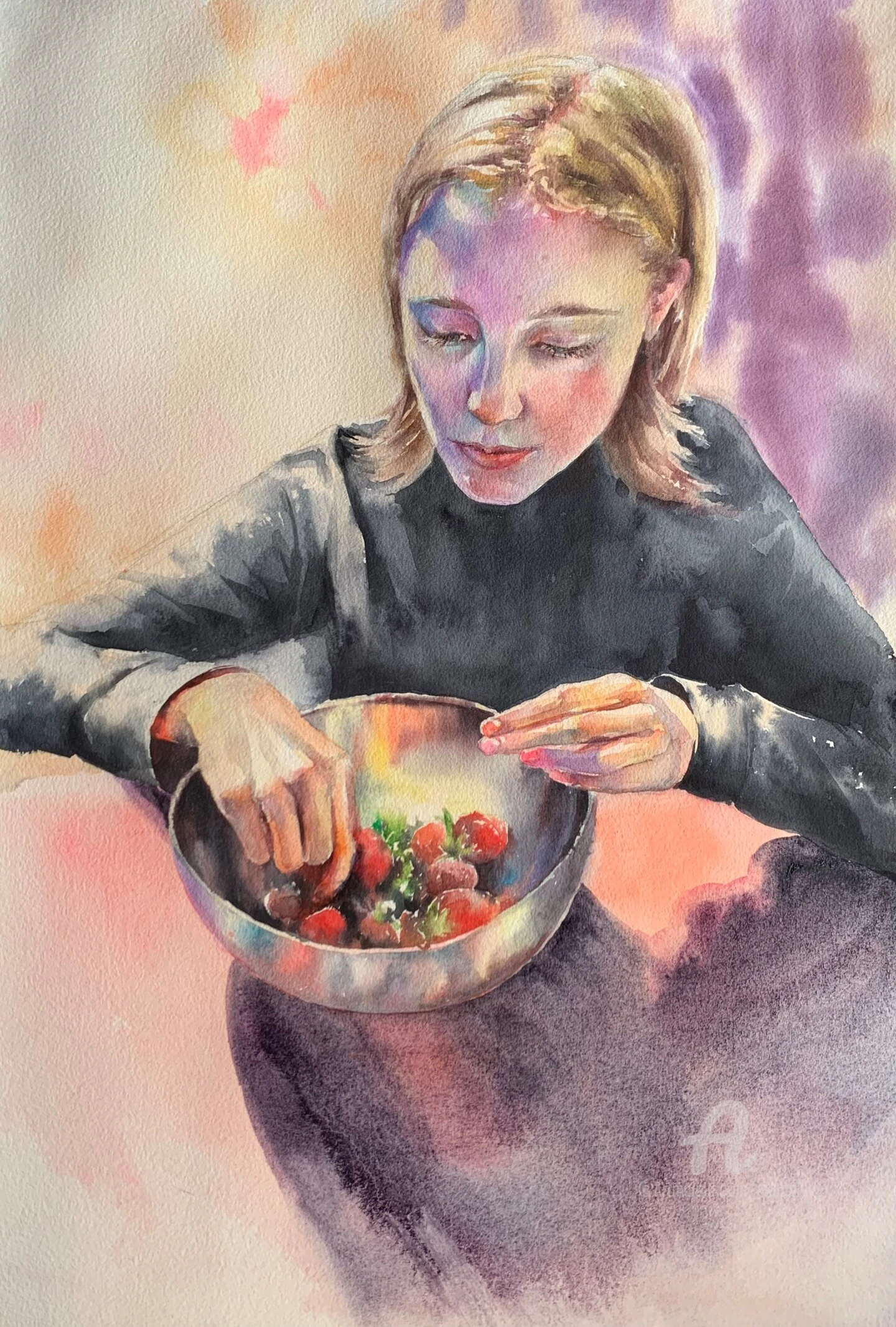 Strawberry Season - - Painting By - 3 Strawberry Season - - Painting By -