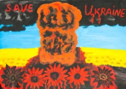 Save Ukraine 2 - - Painting By -