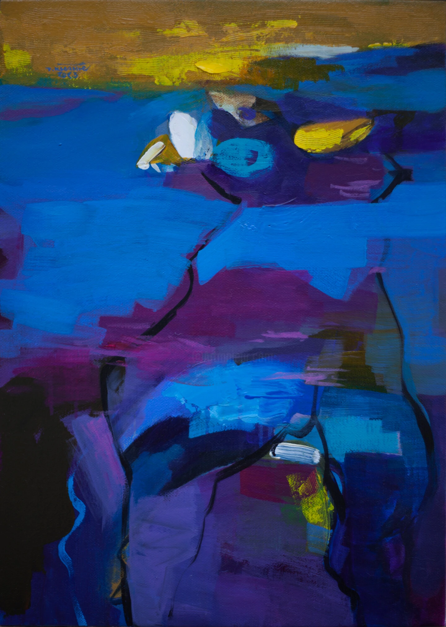 Summer Lotus No.02 - - Painting By - 3 Summer Lotus No.02 - - Painting By -