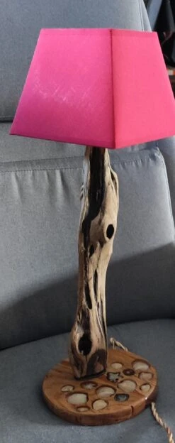 Lampe Bois Flotté - - Sculpture By -