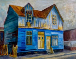Blaues Haus / Chile - - Painting By -