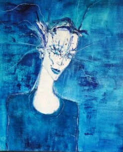Blue Man - - Painting By -